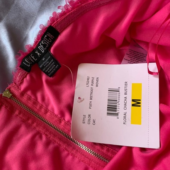 NWT hot pink floral cha cha bustier (CROSS POSTED) - Picture 3 of 4